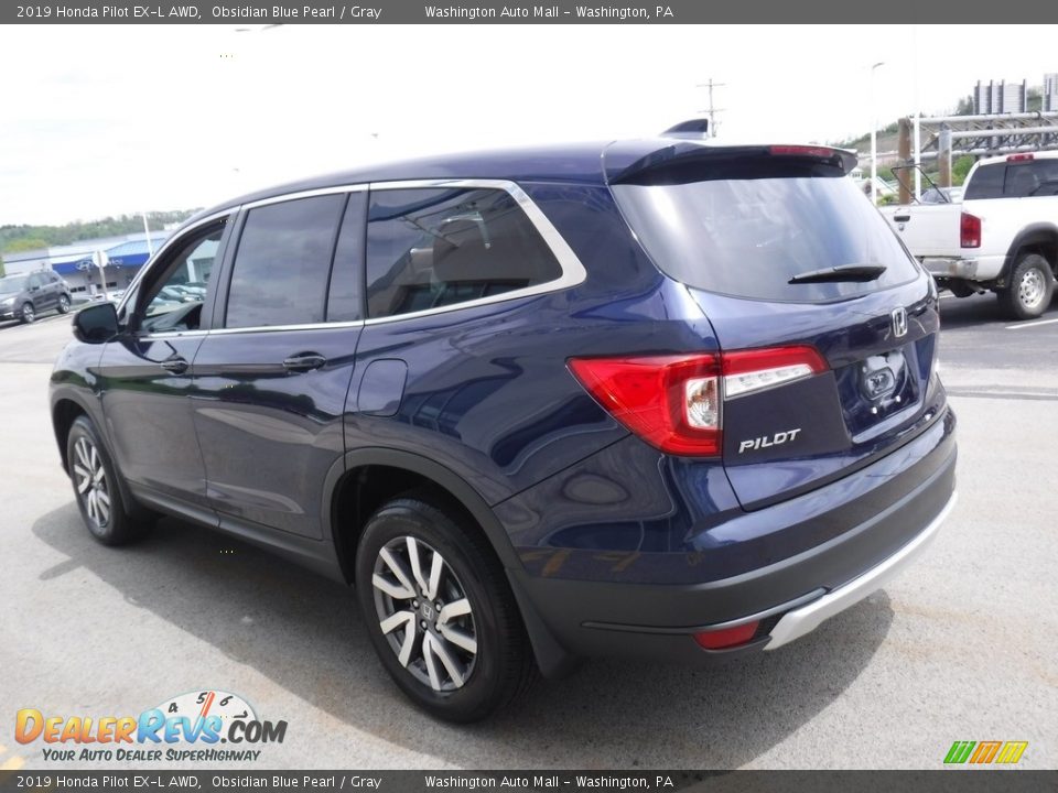 2019 Honda Pilot EX-L AWD Obsidian Blue Pearl / Gray Photo #8