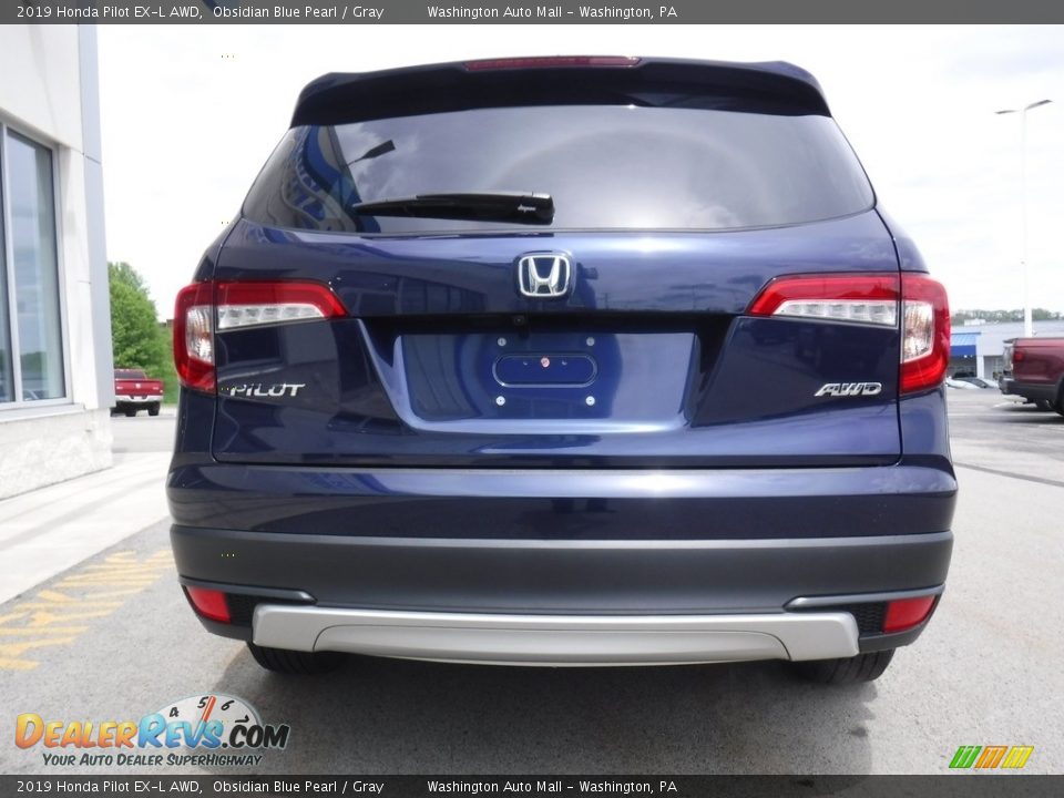 2019 Honda Pilot EX-L AWD Obsidian Blue Pearl / Gray Photo #9