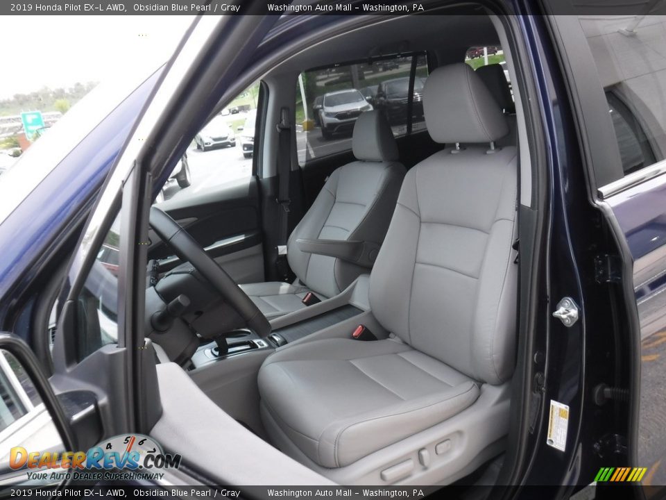 2019 Honda Pilot EX-L AWD Obsidian Blue Pearl / Gray Photo #17