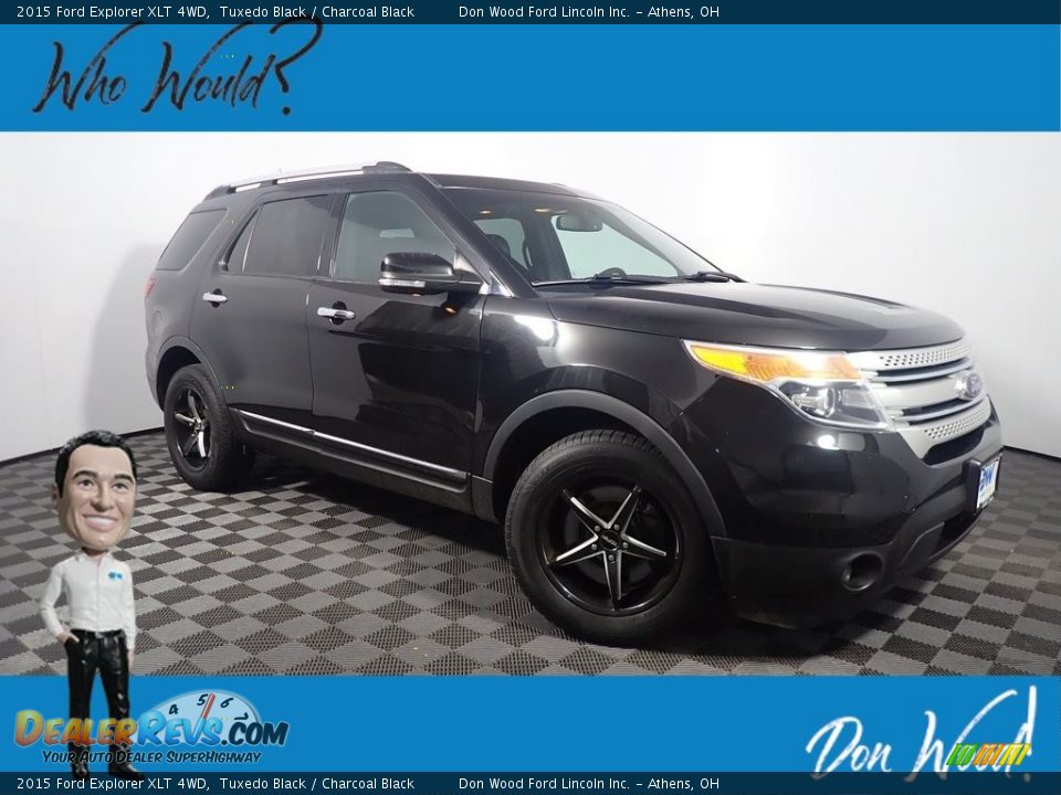 2015 Ford Explorer XLT 4WD Tuxedo Black / Charcoal Black Photo #1