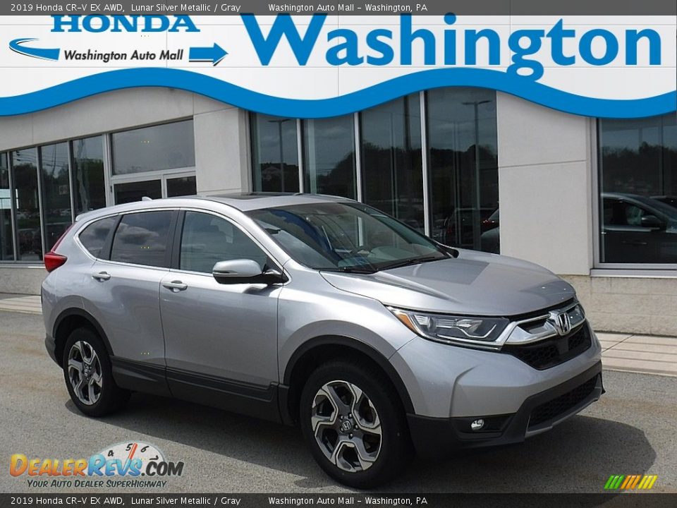 2019 Honda CR-V EX AWD Lunar Silver Metallic / Gray Photo #1