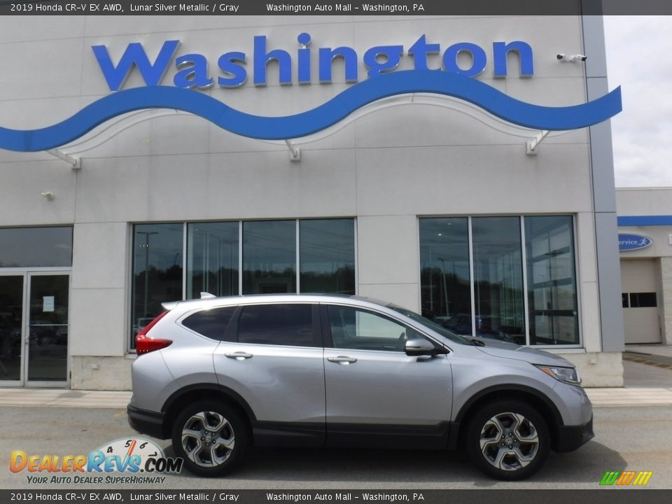 2019 Honda CR-V EX AWD Lunar Silver Metallic / Gray Photo #2