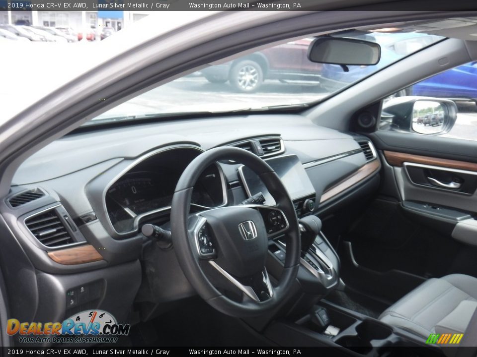 2019 Honda CR-V EX AWD Lunar Silver Metallic / Gray Photo #14