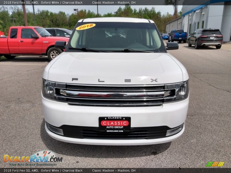 2018 Ford Flex SEL AWD Oxford White / Charcoal Black Photo #4