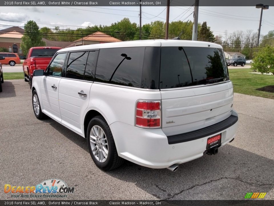 2018 Ford Flex SEL AWD Oxford White / Charcoal Black Photo #6