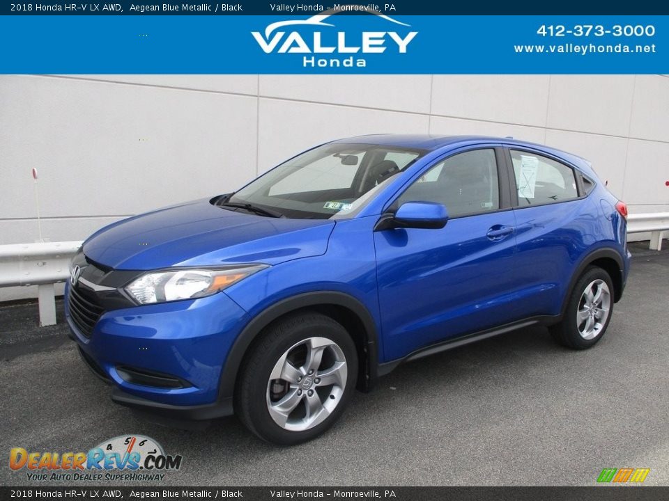 2018 Honda HR-V LX AWD Aegean Blue Metallic / Black Photo #1