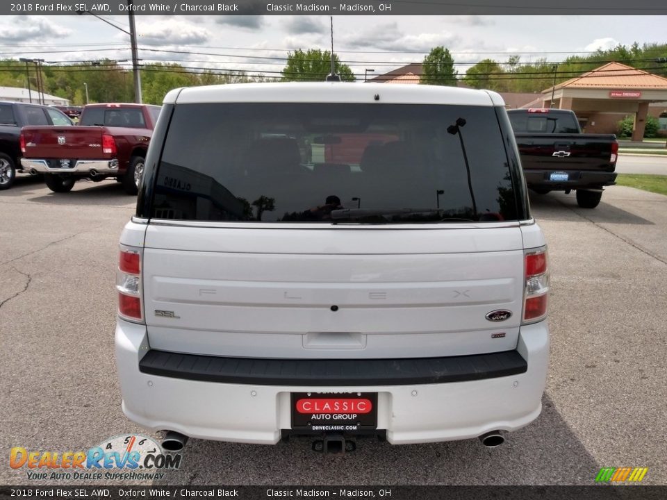 2018 Ford Flex SEL AWD Oxford White / Charcoal Black Photo #7