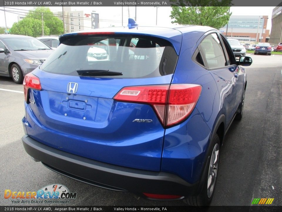 2018 Honda HR-V LX AWD Aegean Blue Metallic / Black Photo #5