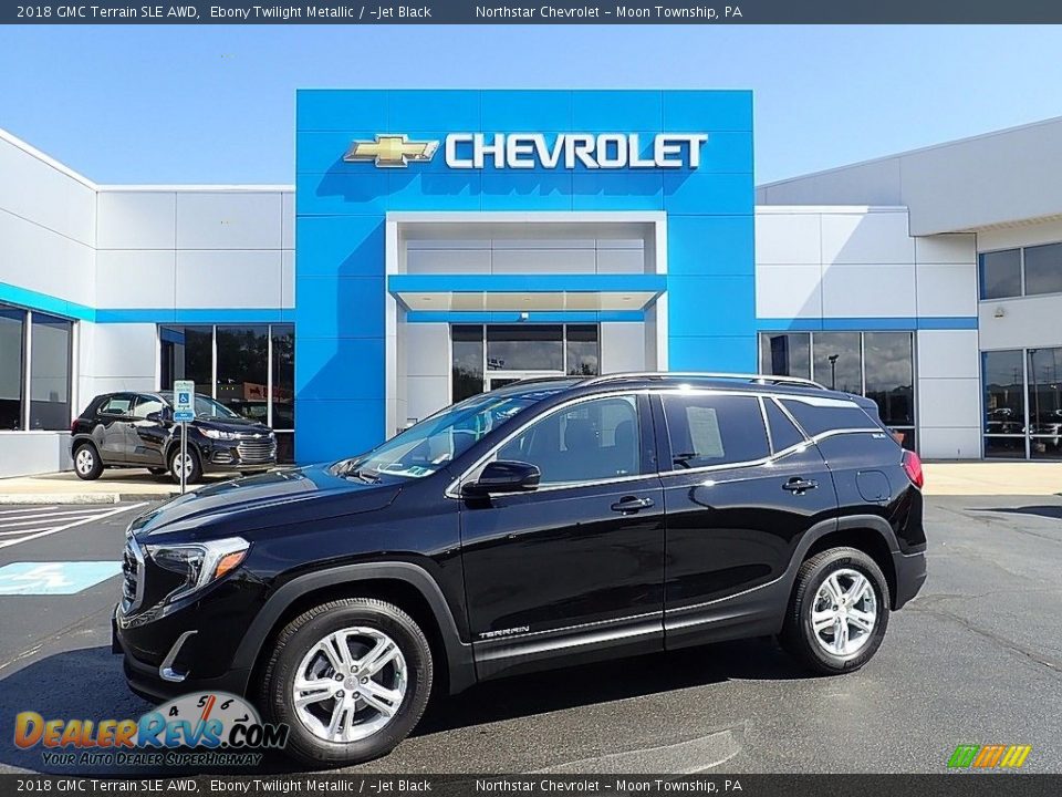 2018 GMC Terrain SLE AWD Ebony Twilight Metallic / ­Jet Black Photo #1