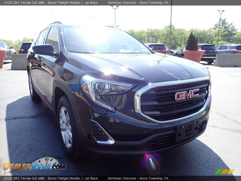 2018 GMC Terrain SLE AWD Ebony Twilight Metallic / ­Jet Black Photo #12