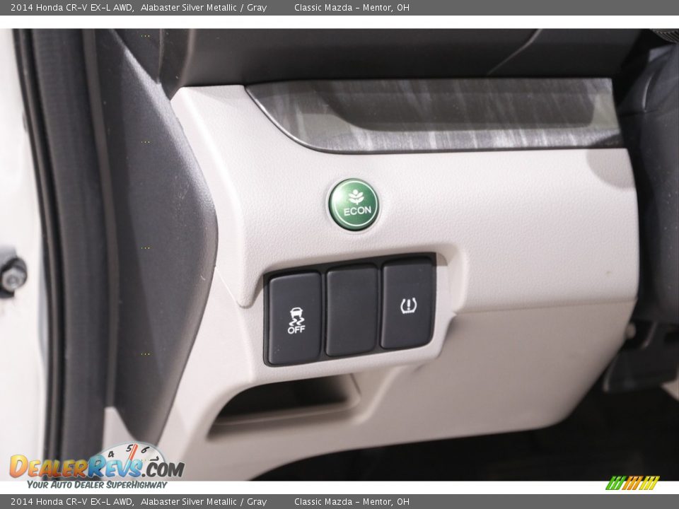 2014 Honda CR-V EX-L AWD Alabaster Silver Metallic / Gray Photo #6
