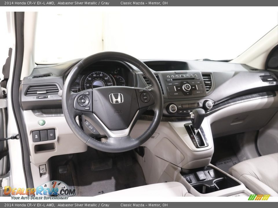 2014 Honda CR-V EX-L AWD Alabaster Silver Metallic / Gray Photo #7