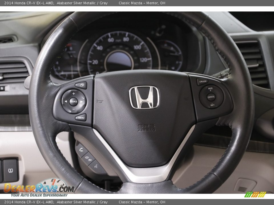 2014 Honda CR-V EX-L AWD Alabaster Silver Metallic / Gray Photo #8