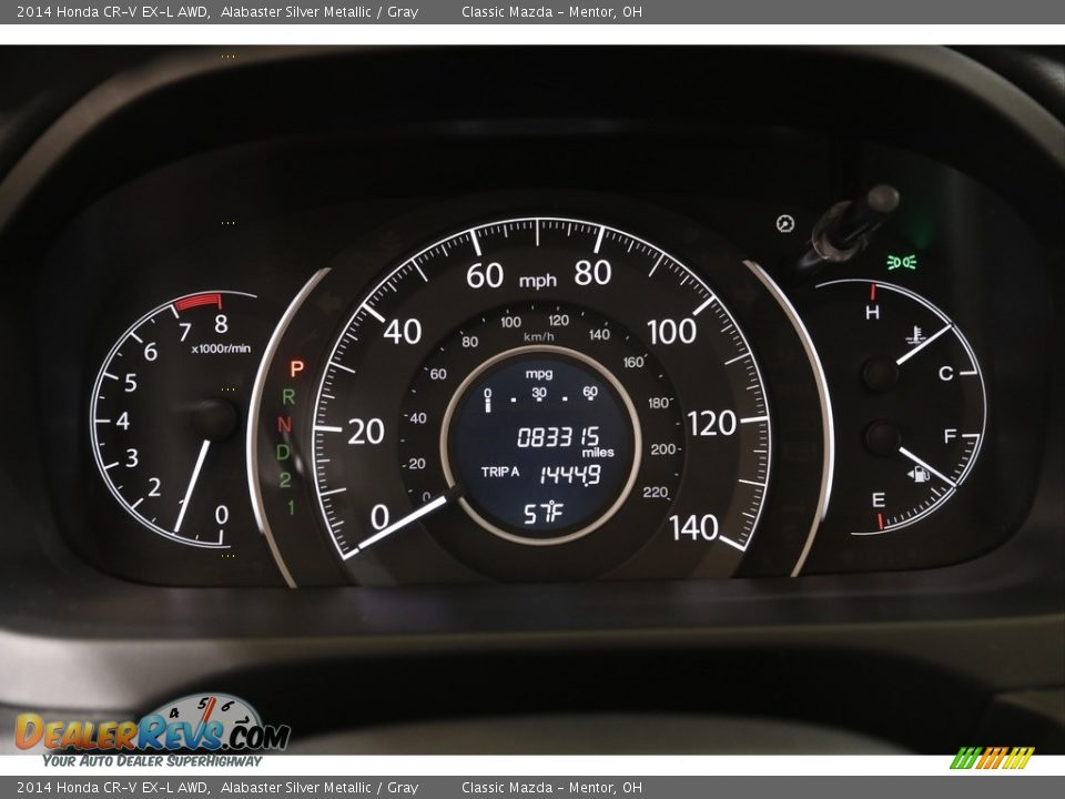 2014 Honda CR-V EX-L AWD Alabaster Silver Metallic / Gray Photo #9