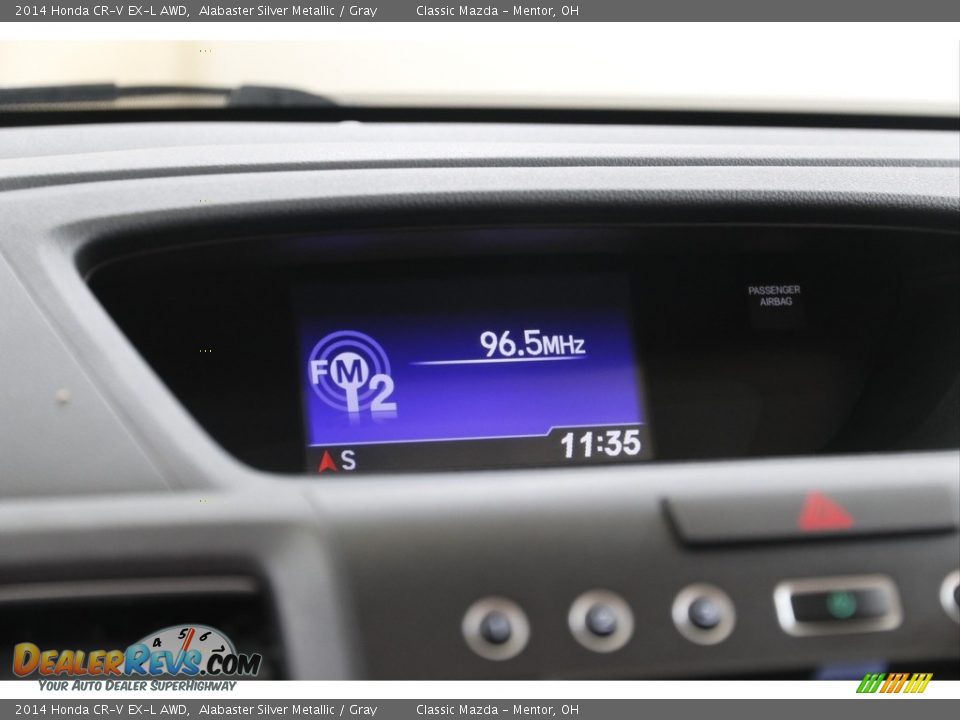 2014 Honda CR-V EX-L AWD Alabaster Silver Metallic / Gray Photo #11