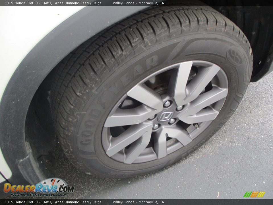 2019 Honda Pilot EX-L AWD White Diamond Pearl / Beige Photo #6