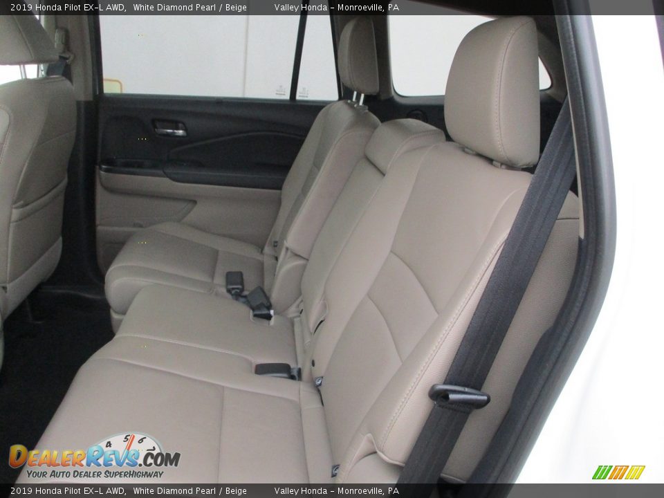 2019 Honda Pilot EX-L AWD White Diamond Pearl / Beige Photo #12