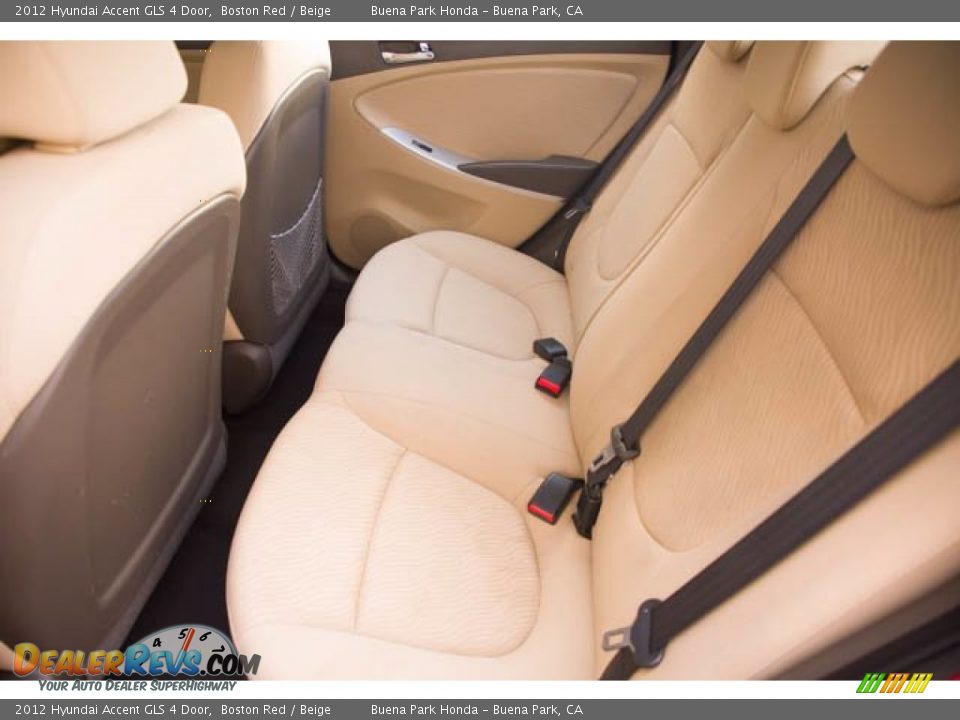 2012 Hyundai Accent GLS 4 Door Boston Red / Beige Photo #4