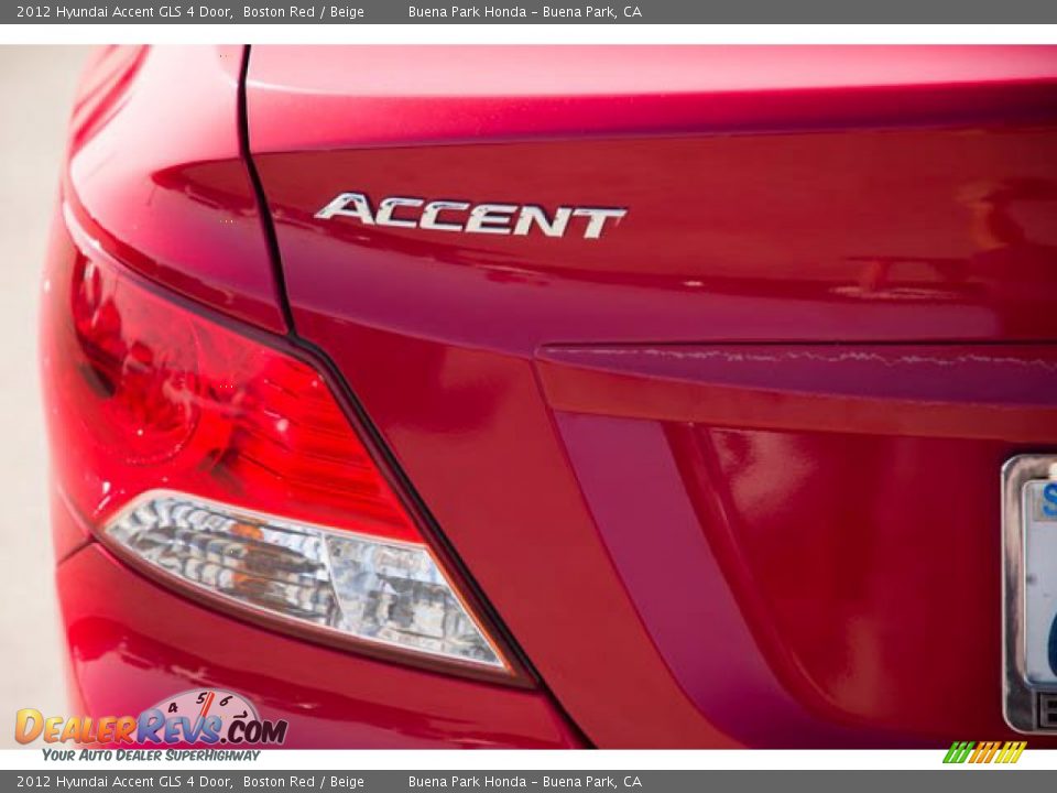2012 Hyundai Accent GLS 4 Door Boston Red / Beige Photo #10