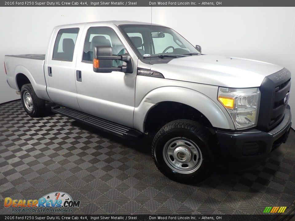 2016 Ford F250 Super Duty XL Crew Cab 4x4 Ingot Silver Metallic / Steel Photo #2