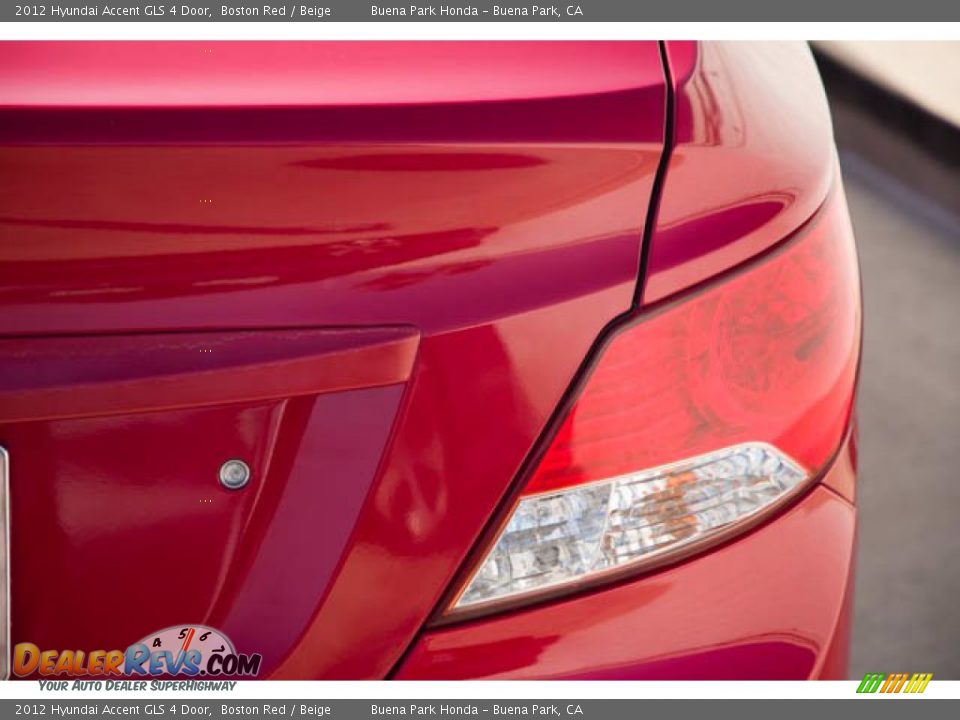 2012 Hyundai Accent GLS 4 Door Boston Red / Beige Photo #11