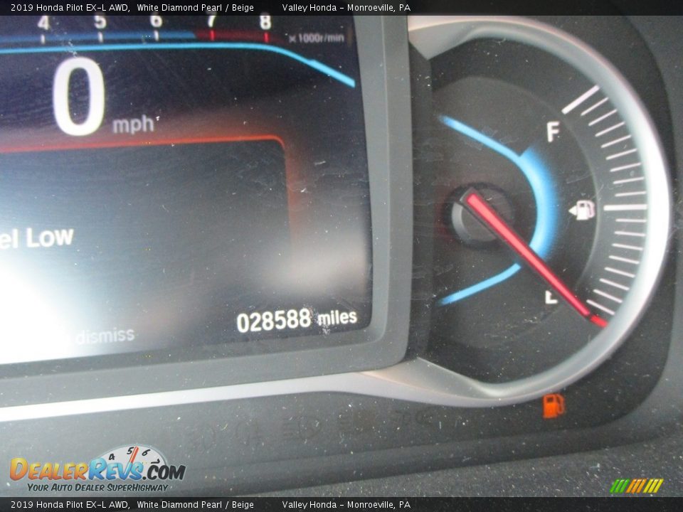 2019 Honda Pilot EX-L AWD White Diamond Pearl / Beige Photo #20