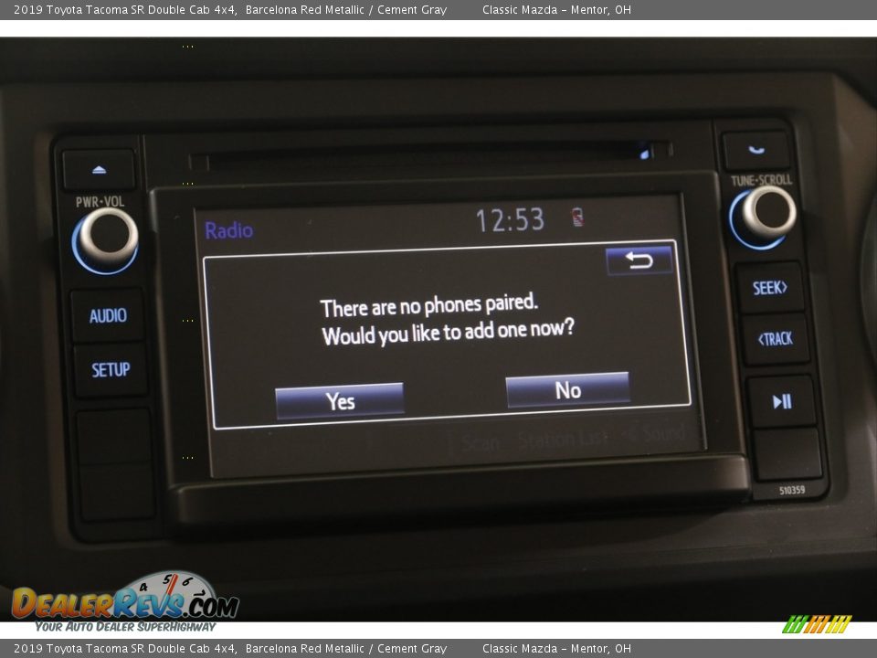 2019 Toyota Tacoma SR Double Cab 4x4 Barcelona Red Metallic / Cement Gray Photo #10