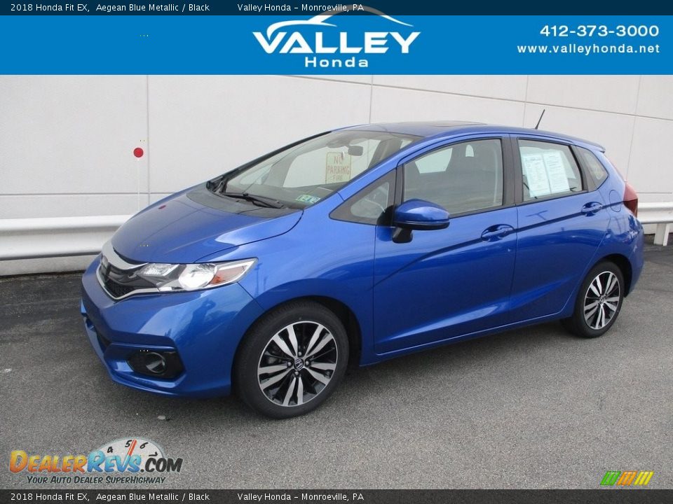 2018 Honda Fit EX Aegean Blue Metallic / Black Photo #1