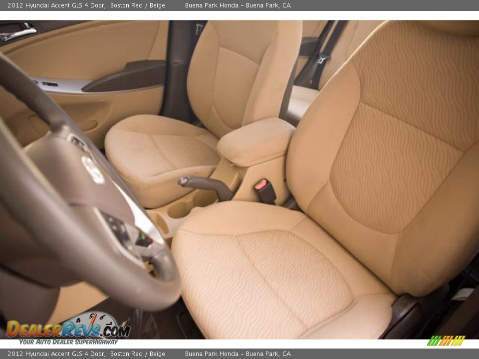 2012 Hyundai Accent GLS 4 Door Boston Red / Beige Photo #15