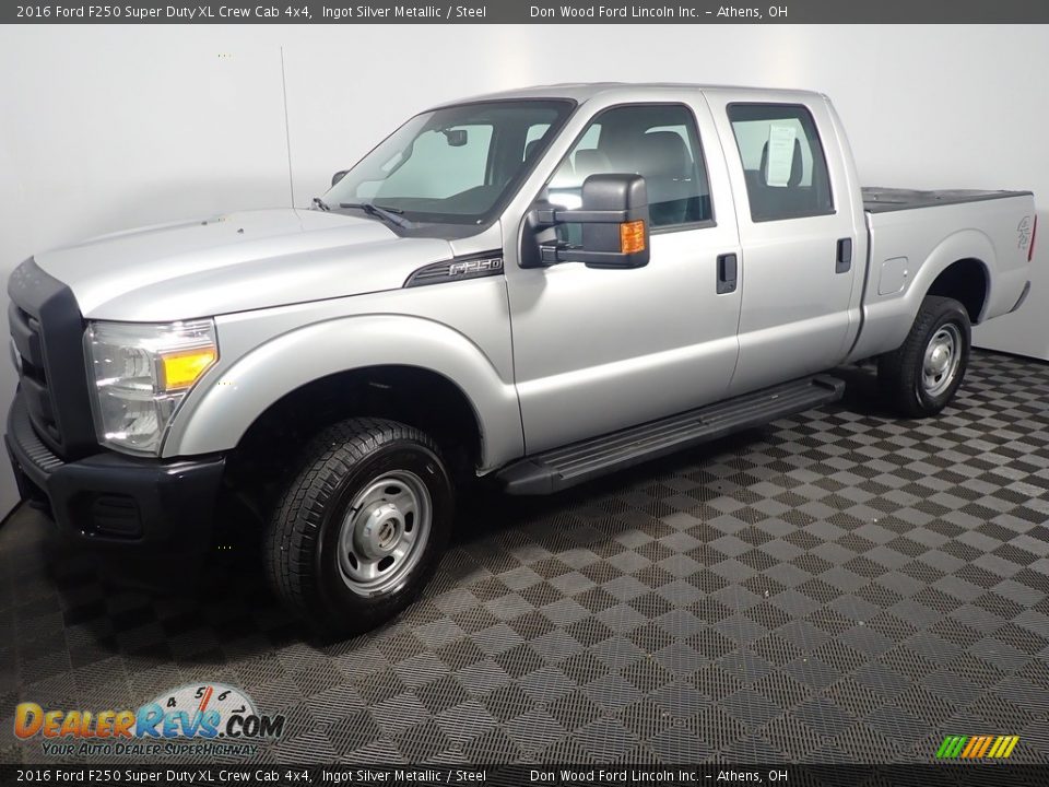 2016 Ford F250 Super Duty XL Crew Cab 4x4 Ingot Silver Metallic / Steel Photo #8