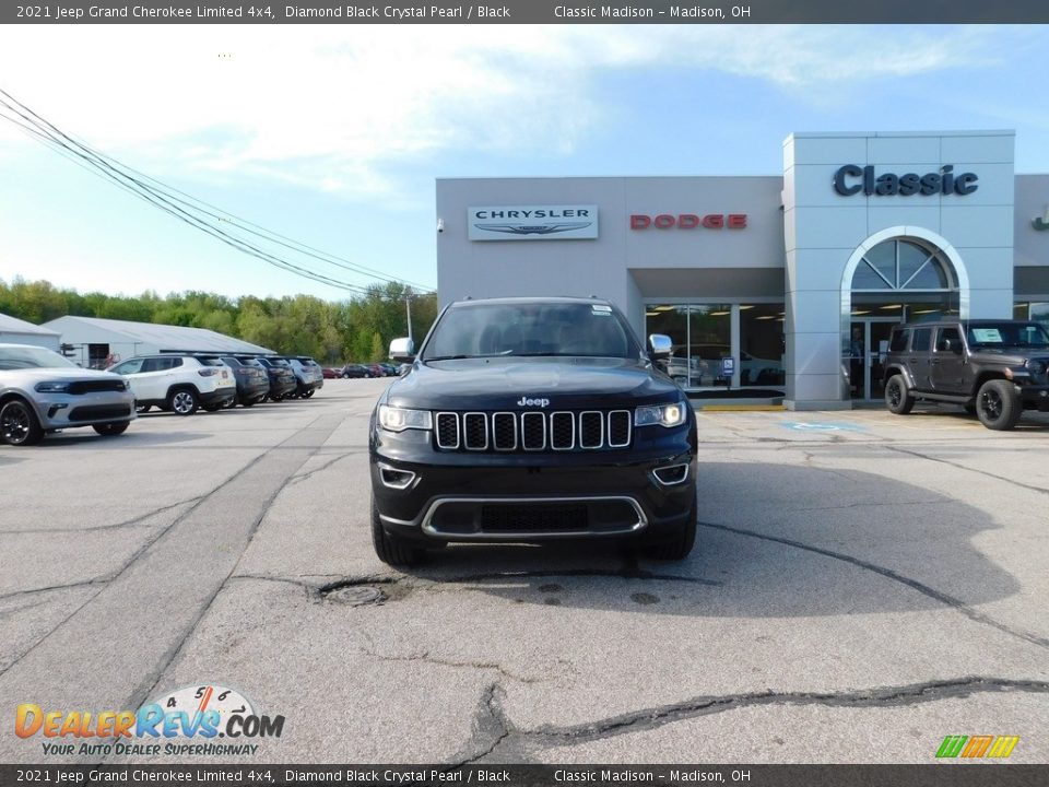 2021 Jeep Grand Cherokee Limited 4x4 Diamond Black Crystal Pearl / Black Photo #2