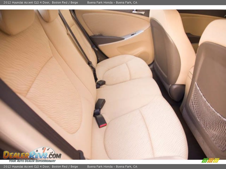 2012 Hyundai Accent GLS 4 Door Boston Red / Beige Photo #17