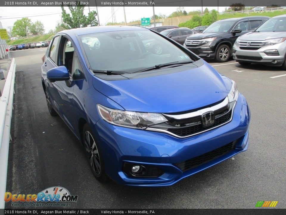 2018 Honda Fit EX Aegean Blue Metallic / Black Photo #7