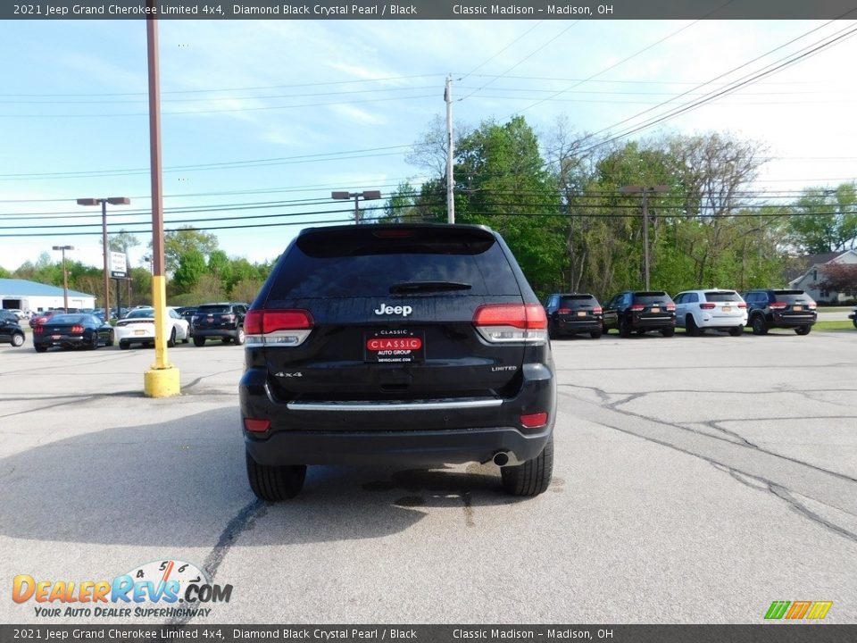 2021 Jeep Grand Cherokee Limited 4x4 Diamond Black Crystal Pearl / Black Photo #4