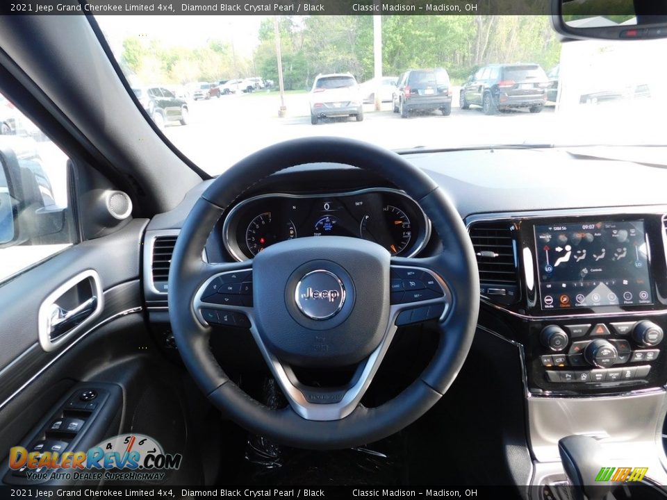2021 Jeep Grand Cherokee Limited 4x4 Diamond Black Crystal Pearl / Black Photo #12