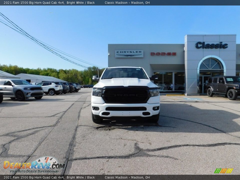 2021 Ram 1500 Big Horn Quad Cab 4x4 Bright White / Black Photo #2