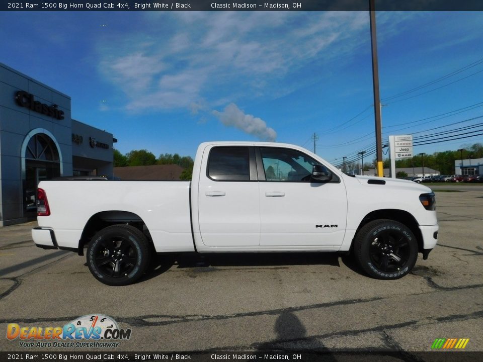 2021 Ram 1500 Big Horn Quad Cab 4x4 Bright White / Black Photo #3