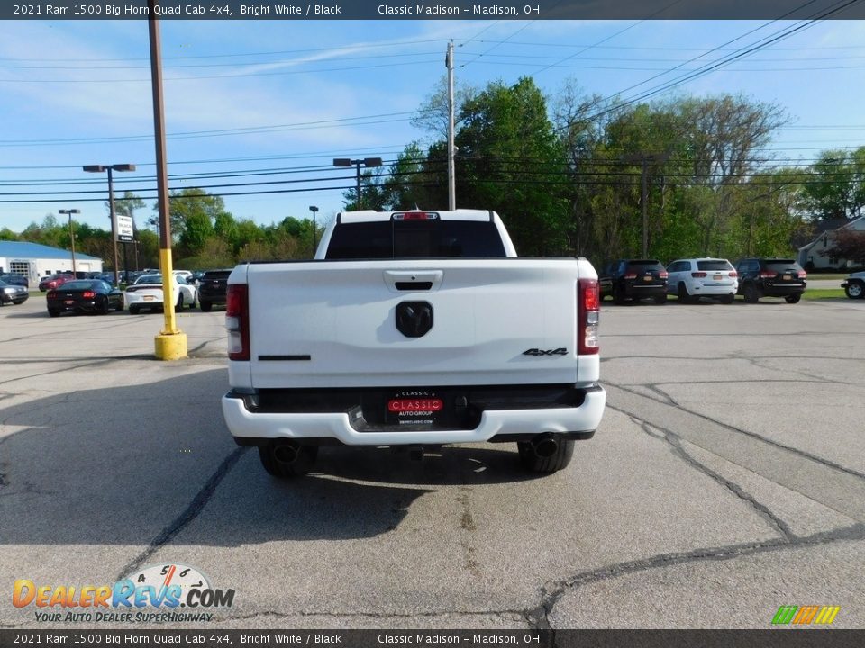 2021 Ram 1500 Big Horn Quad Cab 4x4 Bright White / Black Photo #4