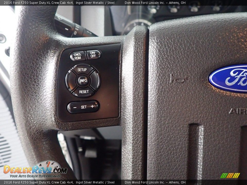 2016 Ford F250 Super Duty XL Crew Cab 4x4 Ingot Silver Metallic / Steel Photo #26