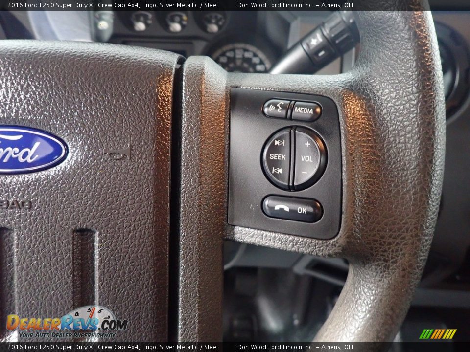2016 Ford F250 Super Duty XL Crew Cab 4x4 Ingot Silver Metallic / Steel Photo #27