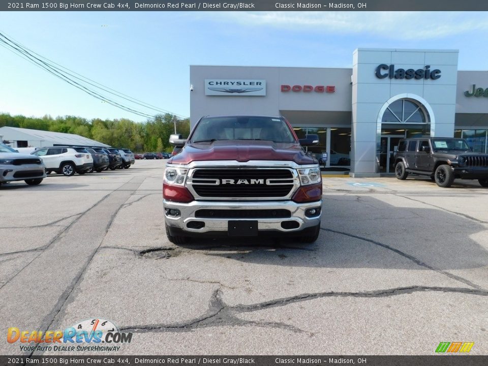 2021 Ram 1500 Big Horn Crew Cab 4x4 Delmonico Red Pearl / Diesel Gray/Black Photo #2