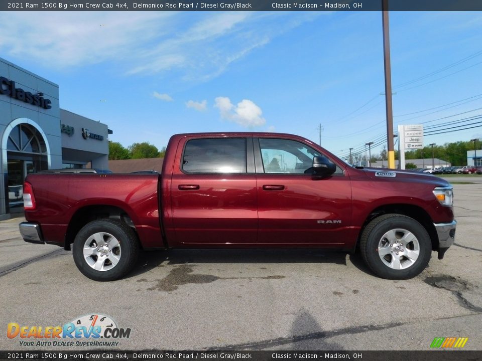 2021 Ram 1500 Big Horn Crew Cab 4x4 Delmonico Red Pearl / Diesel Gray/Black Photo #3