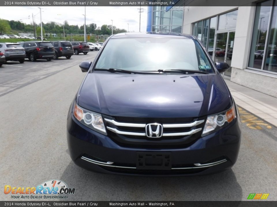 2014 Honda Odyssey EX-L Obsidian Blue Pearl / Gray Photo #5