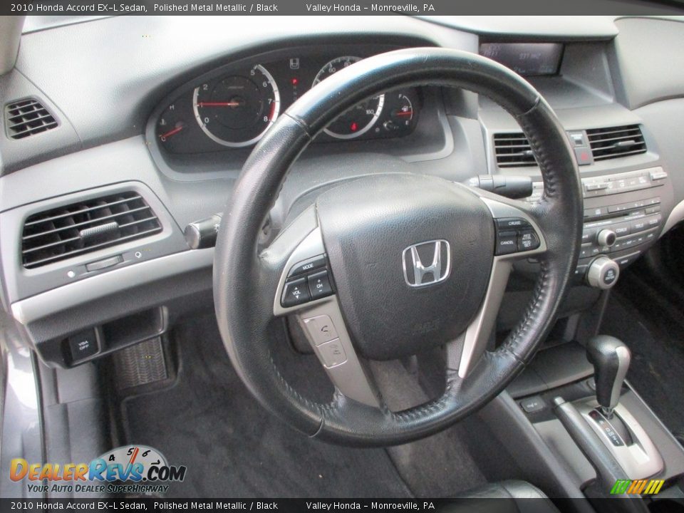 2010 Honda Accord EX-L Sedan Polished Metal Metallic / Black Photo #14