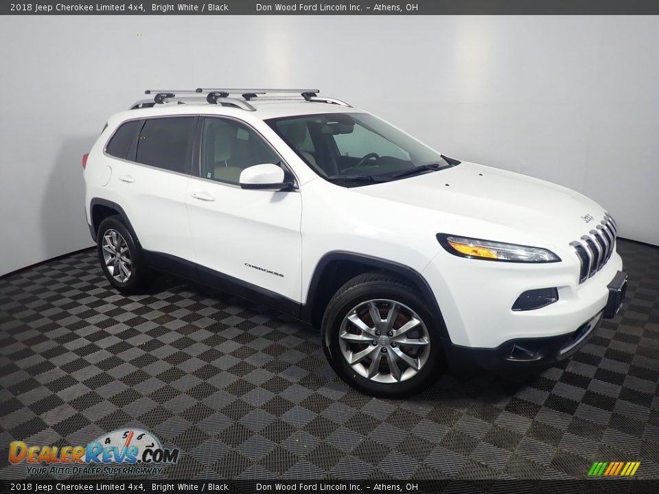 2018 Jeep Cherokee Limited 4x4 Bright White / Black Photo #3