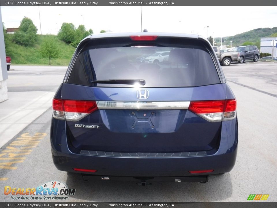 2014 Honda Odyssey EX-L Obsidian Blue Pearl / Gray Photo #9