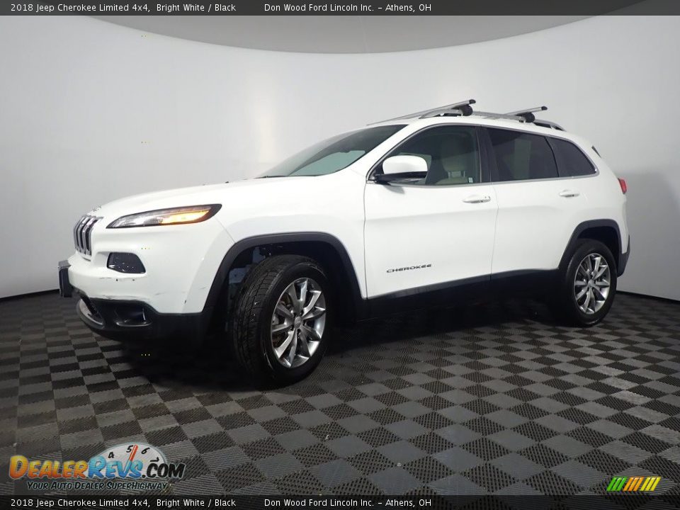 2018 Jeep Cherokee Limited 4x4 Bright White / Black Photo #8