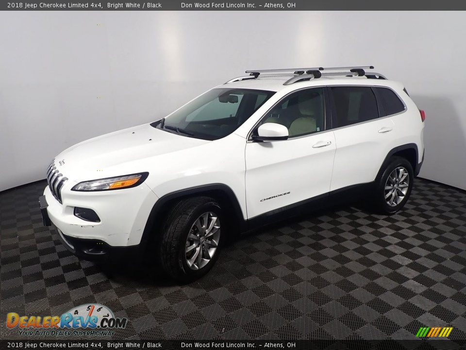 2018 Jeep Cherokee Limited 4x4 Bright White / Black Photo #9