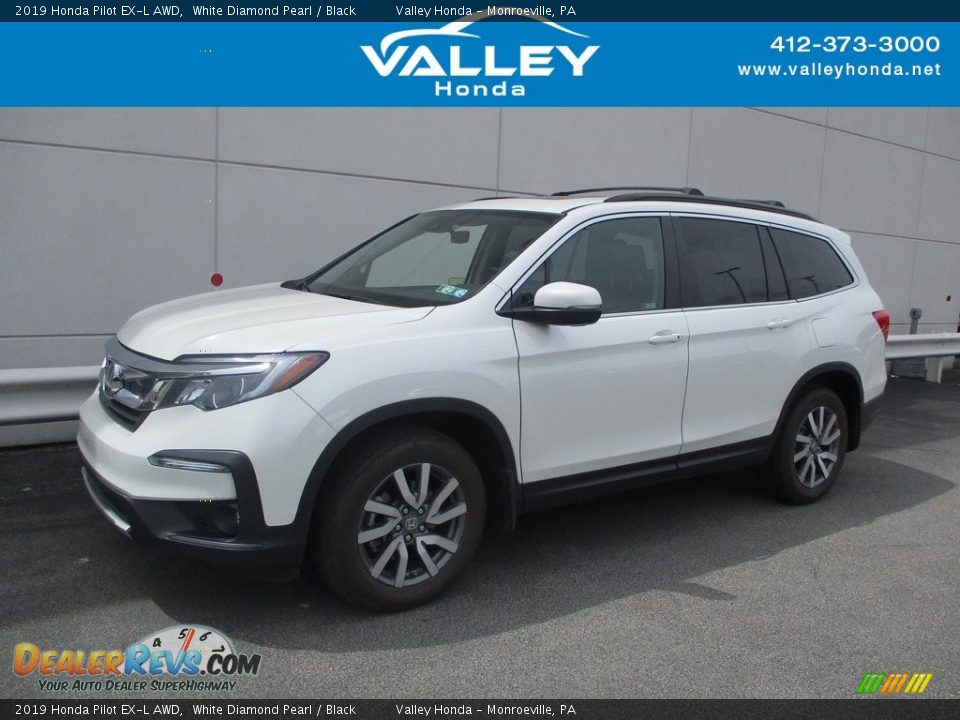 2019 Honda Pilot EX-L AWD White Diamond Pearl / Black Photo #1