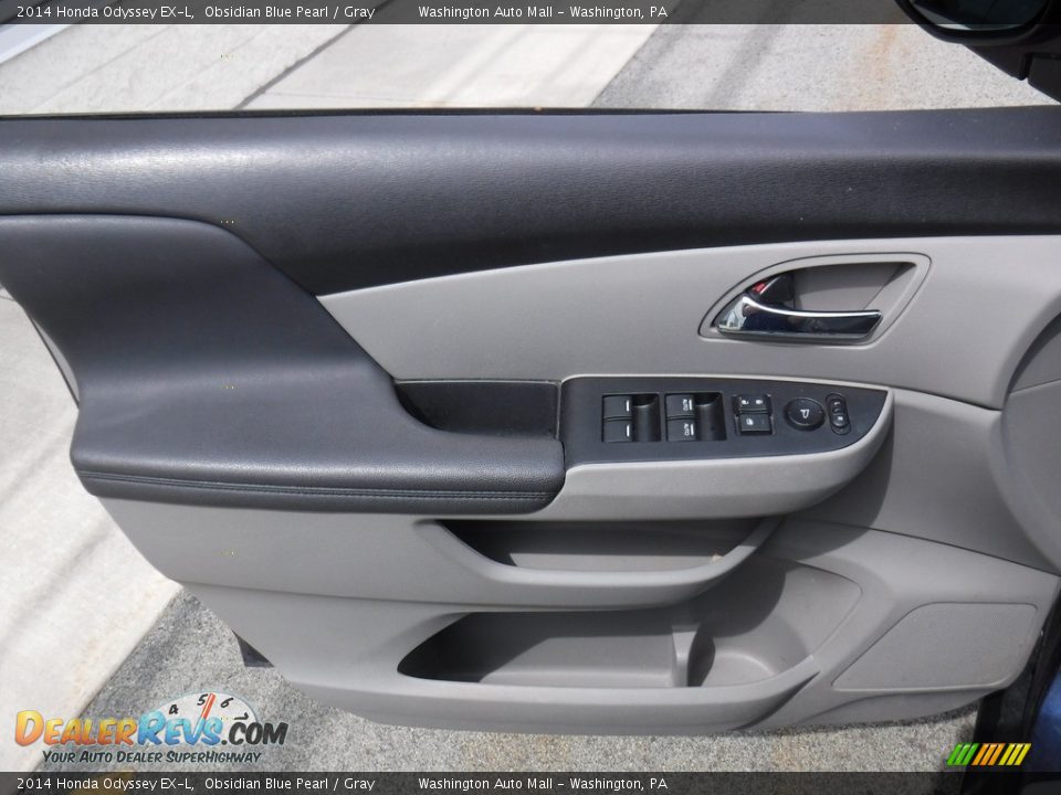 2014 Honda Odyssey EX-L Obsidian Blue Pearl / Gray Photo #15